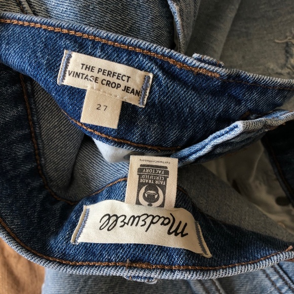 Madewell The Perfect Vintage Crop Jean in Rosabelle Wash Comfort Stretch Edition - Picture 10 of 16